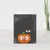 Niedlich n Spooky Cat und Pumpkin Halloween Dankeskarte (Rückseite)