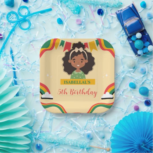 Niedlich nach der Meerjungfrau in den USA Geburtst Pappteller (Party)