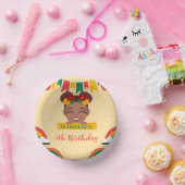 Niedlich nach Regenbogen afrikanische Amerikanerin Pappteller (Party)