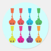 Niedlich Nagel Polnisch! Runder Aufkleber (Vorderseite)