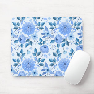 niedlich Nahtloses Muster mit Blume und Blätter au Mousepad