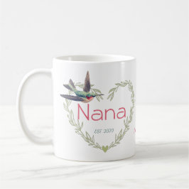Niedlich Nana Heart Hummingbird Green Ruby Red Kaffeetasse