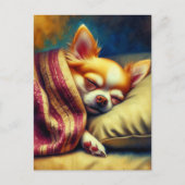 Niedlich Napping Chihuahua | BEHALTEND TOUCH Postkarte (Vorderseite)