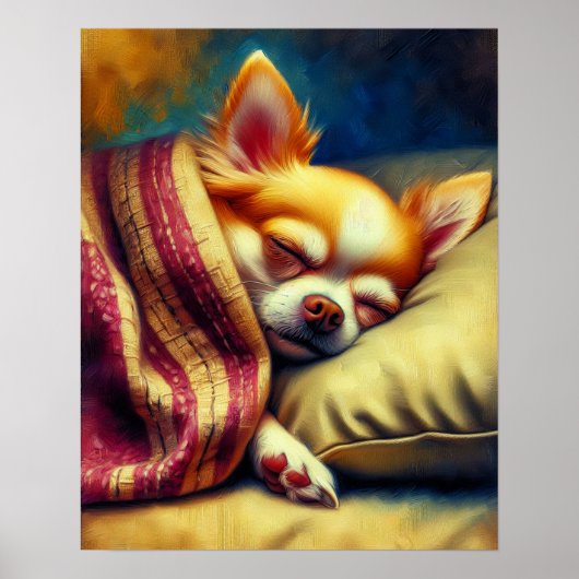 Niedlich Napping Chihuahua Poster (Vorne)