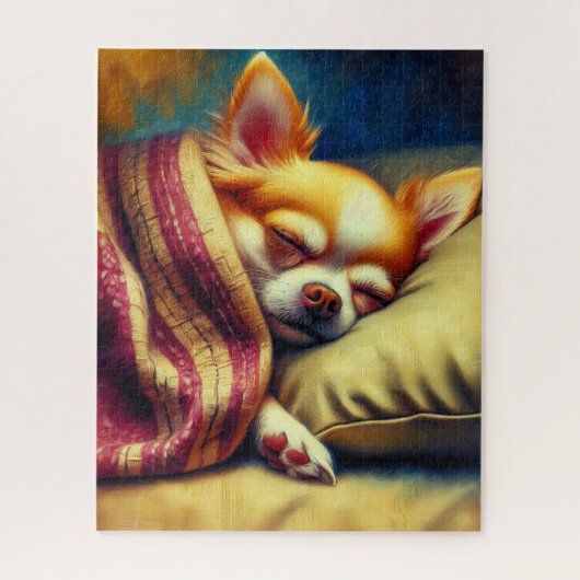Niedlich Napping Chihuahua Puzzle (Vertikal)