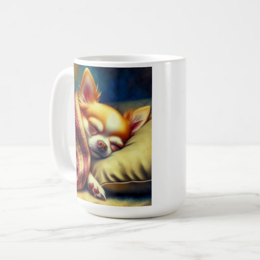 Niedlich Napping Chihuahua | Sweet Dreams Tee of Kaffeetasse (Vorderseite Links)