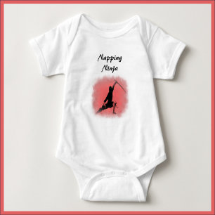 Niedlich Napping Ninja Baby Bodysuit Baby Strampler