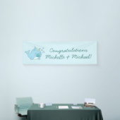 Niedlich Narwhal Baby Shower Kawaii Blue Boy Banner (Messeveranstaltung)