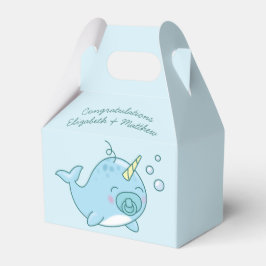 Niedlich Narwhal Baby Shower Kawaii Blue Boy Geschenkschachtel