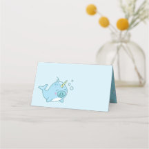 Niedlich Narwhal Baby Shower Kawaii Blue Boy