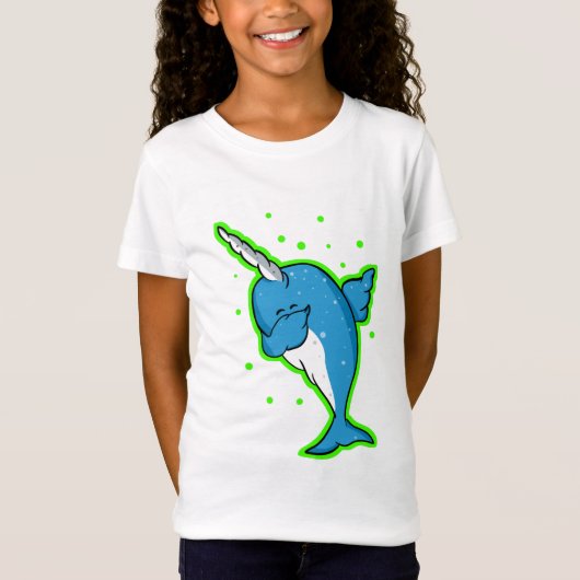 Niedlich Narwhal Dabbing T-Shirt (Vorderseite)