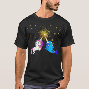 Niedlich Narwhal Unicorn Die besten Freunde Gold S T-Shirt