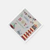 Niedlich Nautical Ahoy! Die Babydusche Serviette (Ecke)