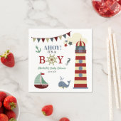 Niedlich Nautical Ahoy! Die Junge Babydusche Napki Serviette (Beispiel)