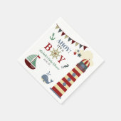 Niedlich Nautical Ahoy! Die Junge Babydusche Napki Serviette (Ecke)