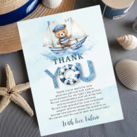Niedlich Nautical Blue Boat Teddy Bear Boy Baby Du
