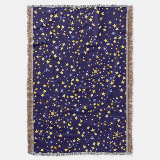Niedlich Navy Blue Celestial Pattern Fun Lovely St Decke (Vorderseite Vertikal)