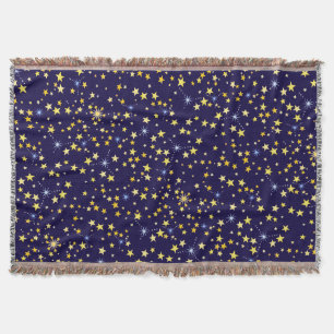 Niedlich Navy Blue Celestial Pattern Fun Lovely St Decke