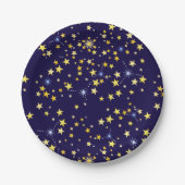 Niedlich Navy Blue Celestial Pattern Fun Lovely St Pappteller (Vorderseite)