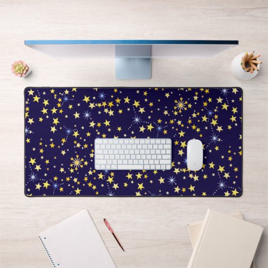 Niedlich Navy Blue Celestial Pattern Fun Lovely St Schreibtischunterlage (Büro 1)