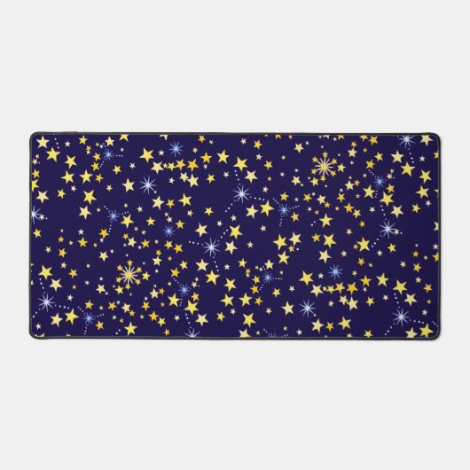 Niedlich Navy Blue Celestial Pattern Fun Lovely St Schreibtischunterlage (Vorderseite)