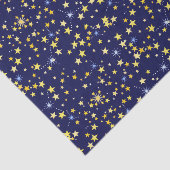 Niedlich Navy Blue Celestial Pattern Fun Lovely St Seidenpapier (Ausschnitt)