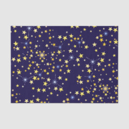 Niedlich Navy Blue Celestial Pattern Fun Lovely St Seidenpapier