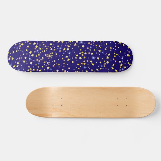 Niedlich Navy Blue Celestial Pattern Fun Lovely St Skateboard (Horizontal)