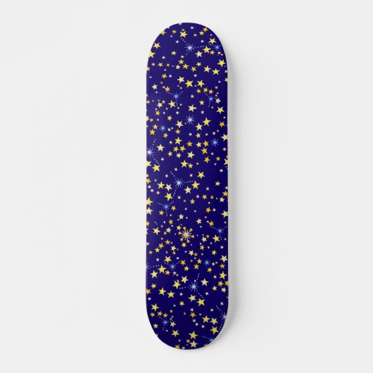 Niedlich Navy Blue Celestial Pattern Fun Lovely St Skateboard (Vorne)