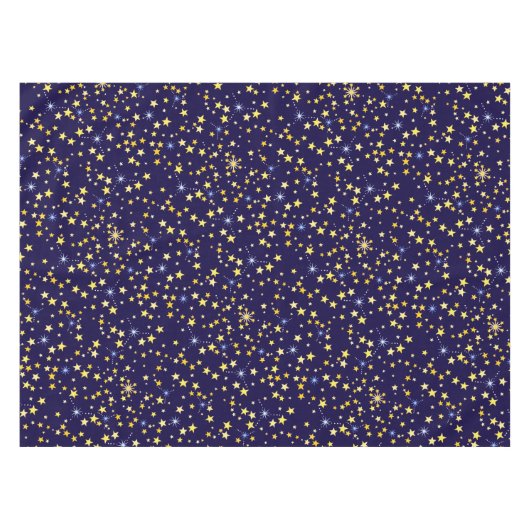 Niedlich Navy Blue Celestial Pattern Fun Lovely St Tischdecke (Vorderseite (Horizontal))