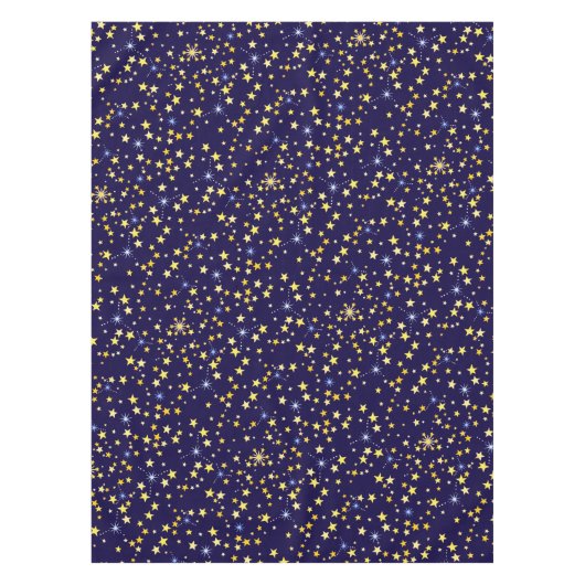 Niedlich Navy Blue Celestial Pattern Fun Lovely St Tischdecke (Vorderseite)