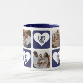 Niedlich Navy Blue Custom Foto I Liebe Sie Tasse (Zentrum)
