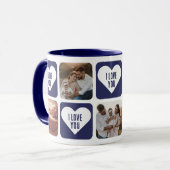 Niedlich Navy Blue Custom Foto I Liebe Sie Tasse (Vorderseite Links)