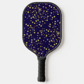 Niedlich Navy Blue Galaxy Stars Celestiable Custom Pickleball Schläger (Rückseite)