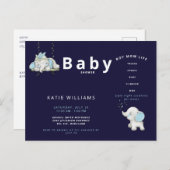 Niedlich Navy Funny Boy Mama Life Baby Shooting An Ankündigungspostkarte (Vorne/Hinten)