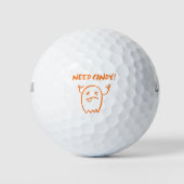 Niedlich Need Candy Halloween Ghost Dark Monoton Golfball (Vorderseite)
