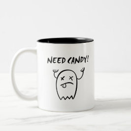 Niedlich Need Candy Halloween Ghost Monotone Zweifarbige Tasse