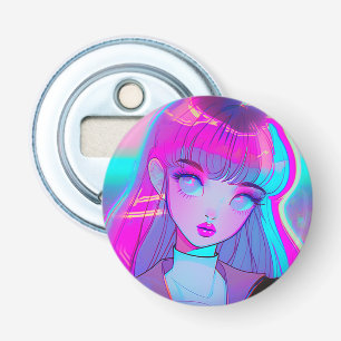 Niedlich Neon Anime Girl Flaschenöffner