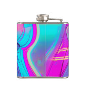 Niedlich Neon Anime Girl Flask Flachmann (Rückseite)