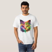 Niedlich Neon Ink Cat T - Shirt Hoodie (Vorne ganz)