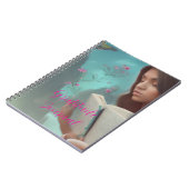 Niedlich Neon Pink Meditation Girl Dankesblatt Notizblock (Linke Seite)