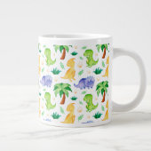 Niedlich Neon Watercolor Dinosaurier Muster Jumbo-Tasse (Rechts)