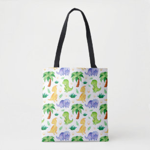 Niedlich Neon Watercolor Dinosaurier Muster Tasche