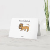 Niedlich Nephew Birthday Card Lion Funny Karte (Rückseite)