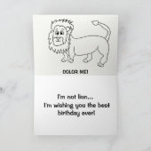Niedlich Nephew Birthday Card Lion Funny Karte (Innenseite)