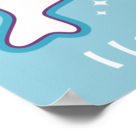 Niedlich Nerd Narwhal Poster (Ecke)