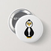 Niedlich Nerdy Penguin Button (Vorne & Hinten)