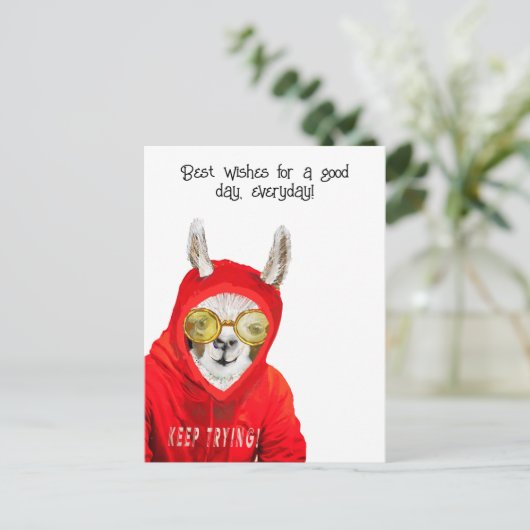 Niedlich, nett, Spaß Mama Llama, Behalt Gruß zu ve Postkarte (Stehend Vorderseite)