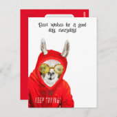 Niedlich, nett, Spaß Mama Llama, Behalt Gruß zu ve Postkarte (Vorne/Hinten)