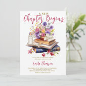 Niedlich Neues Kapitel Beginnt Kinderdusche Einladung (Stehend Vorderseite)